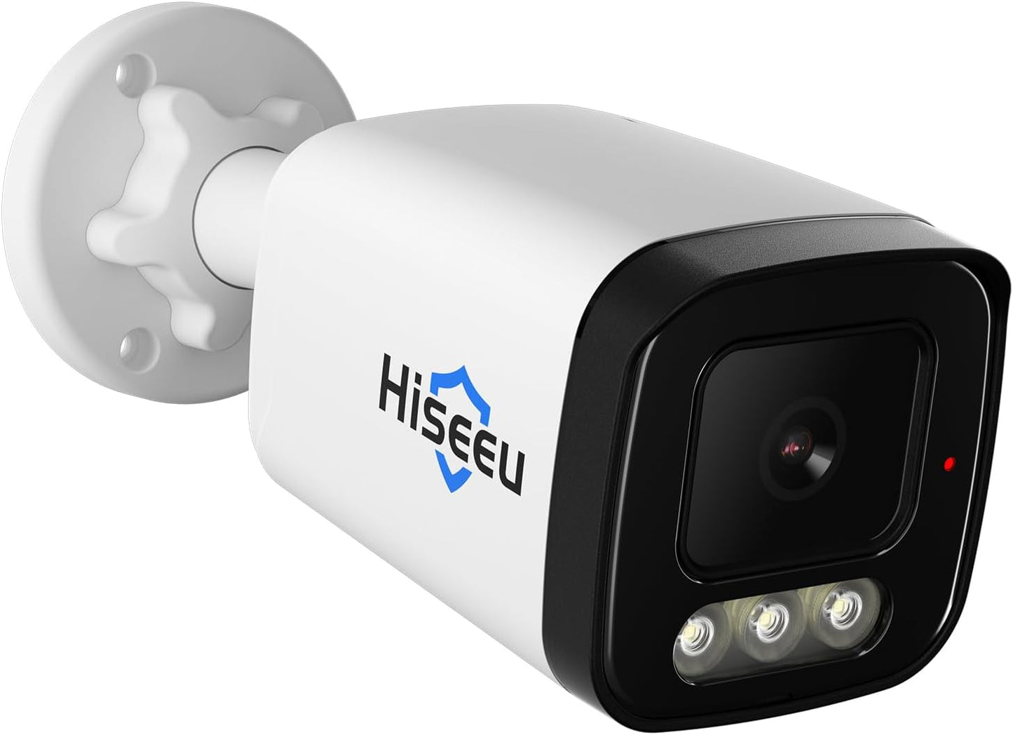 【800万画素・POE防犯カメラ・単独使用不可】Hiseeuシステム増設用 hiseeu製NVR本体増設用 POE防犯カメラ 有線接続監視カメラ 800万画素 IP66防水 屋外と室内両方とも対応可能 監視カメラ(注意:ランケーブルは付いておりません。)