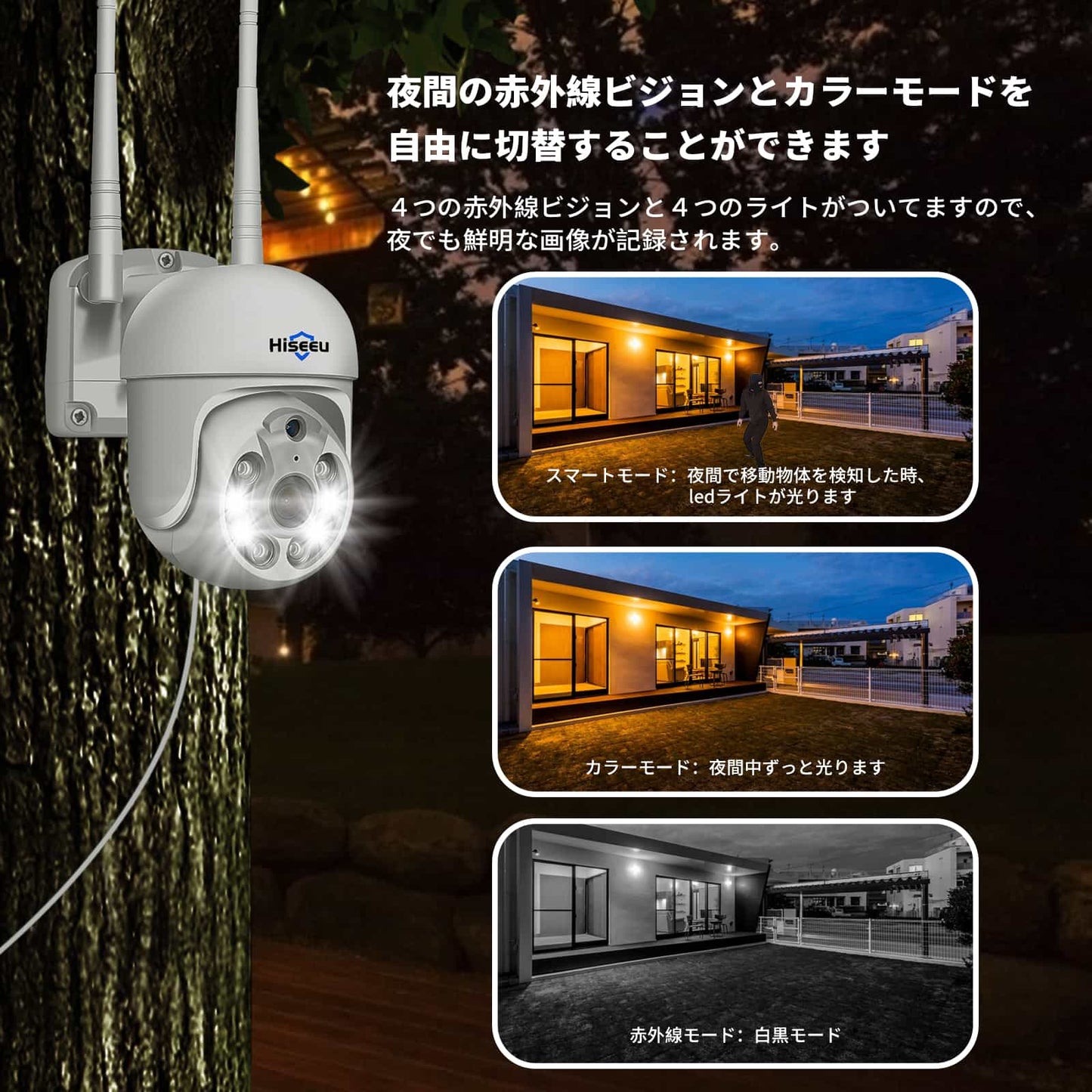 【500万画素・ネットワークカメラ】防犯カメラ 5倍ズーム パンチルト IPカメラ PTZ 500万画素 屋内屋外通用 カメラ 双方向音声 動体検知 警報通知 遠隔監視 IP66防 水防塵 MircoSDカード録画 家庭監視ベビー/ペット/高齢者見守りWiFi 屋内ワイヤレス防犯カメラ ワイヤレス 見守りカメラ 日本語説明書 監視カメラ(2.4 Ghz WiFi対応,5Ghz対応不可)