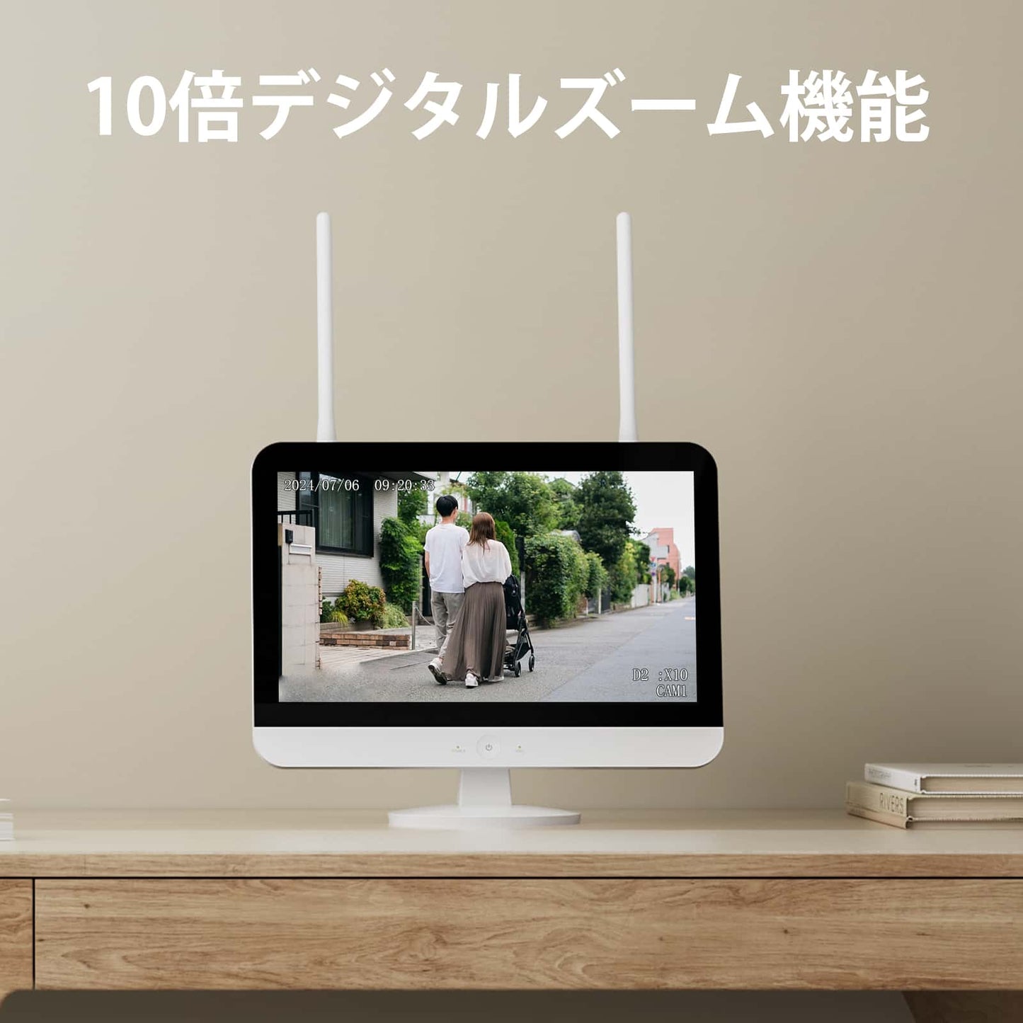 【デュアルレンズ・双方向の音声・360° 追尾機能搭載 】防犯カメラ ワイヤレスHiseeu 12インチLCD液晶モニタ一体型NVR 400万画素ワイヤレスカメラ4台セット 10チャンネルまで増設可 遠隔監視 防水等級ip66 AI動体検知 屋内/屋外 セキュリティ (カメラ4台+12インチ液晶一体型NVR 3TBHDD内蔵)