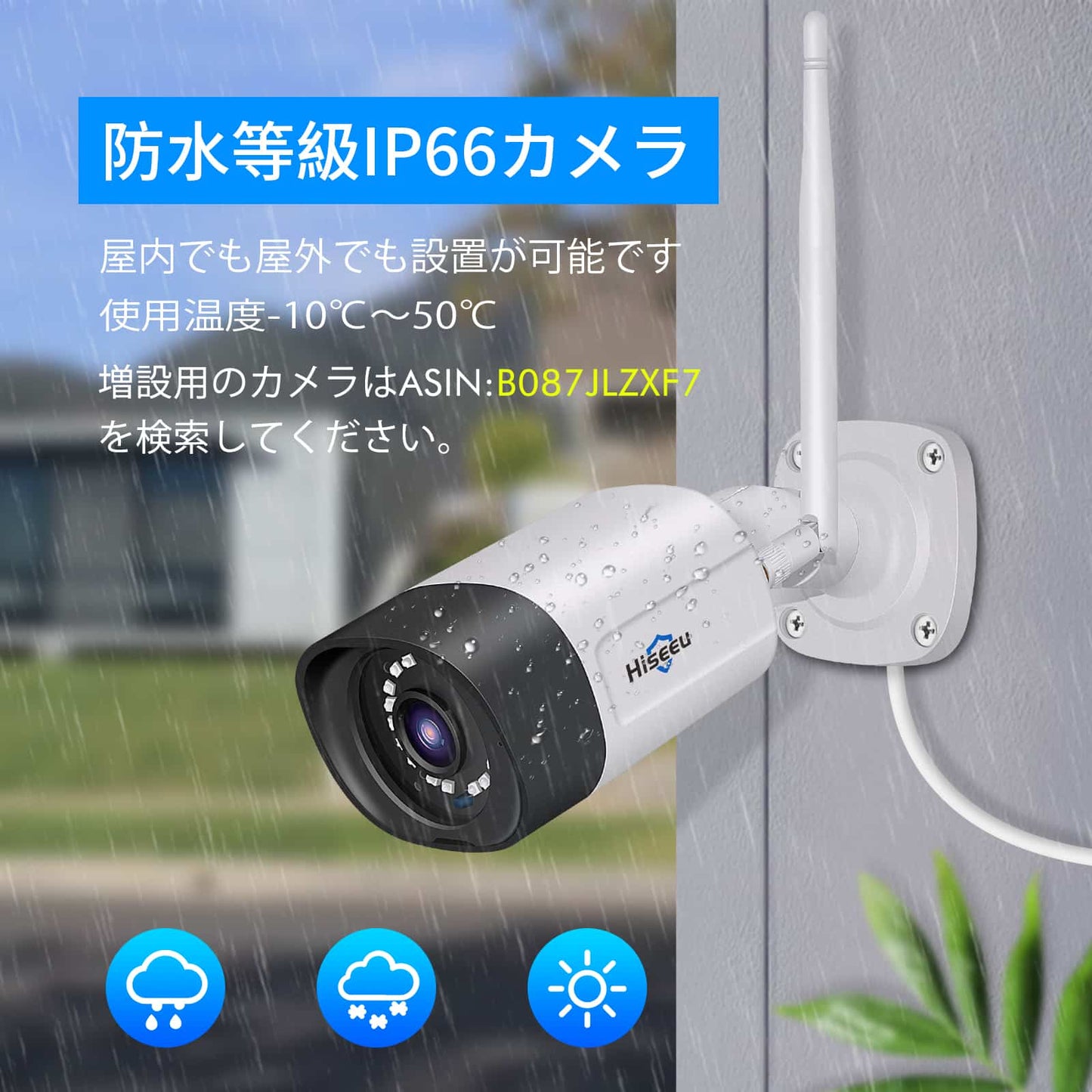 【ワイヤレス プロ・100メートル伝送距離】防犯カメラ ワイヤレスHiseeu 一体型NVR 1920P 500万画素 4台セット 1TBHDD内蔵 10チャンネルまで増設可 遠隔監視 双方向音声 防水等級ip66 AI動体検知 屋内/屋外 セキュリティ (カメラ4台+一体型NVR 1TBHDD内蔵)