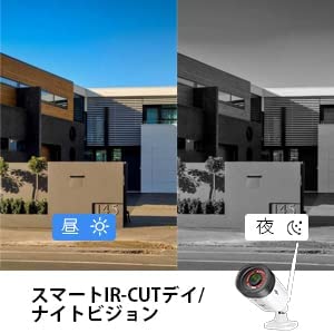 wifi増強版 500画素 防犯カメラ ネットワークカメラ IP66級防水防塵/双方向音声/遠隔監視 屋外 屋内無線接続カメラ(Hiseeu製NVRに追加することができます)