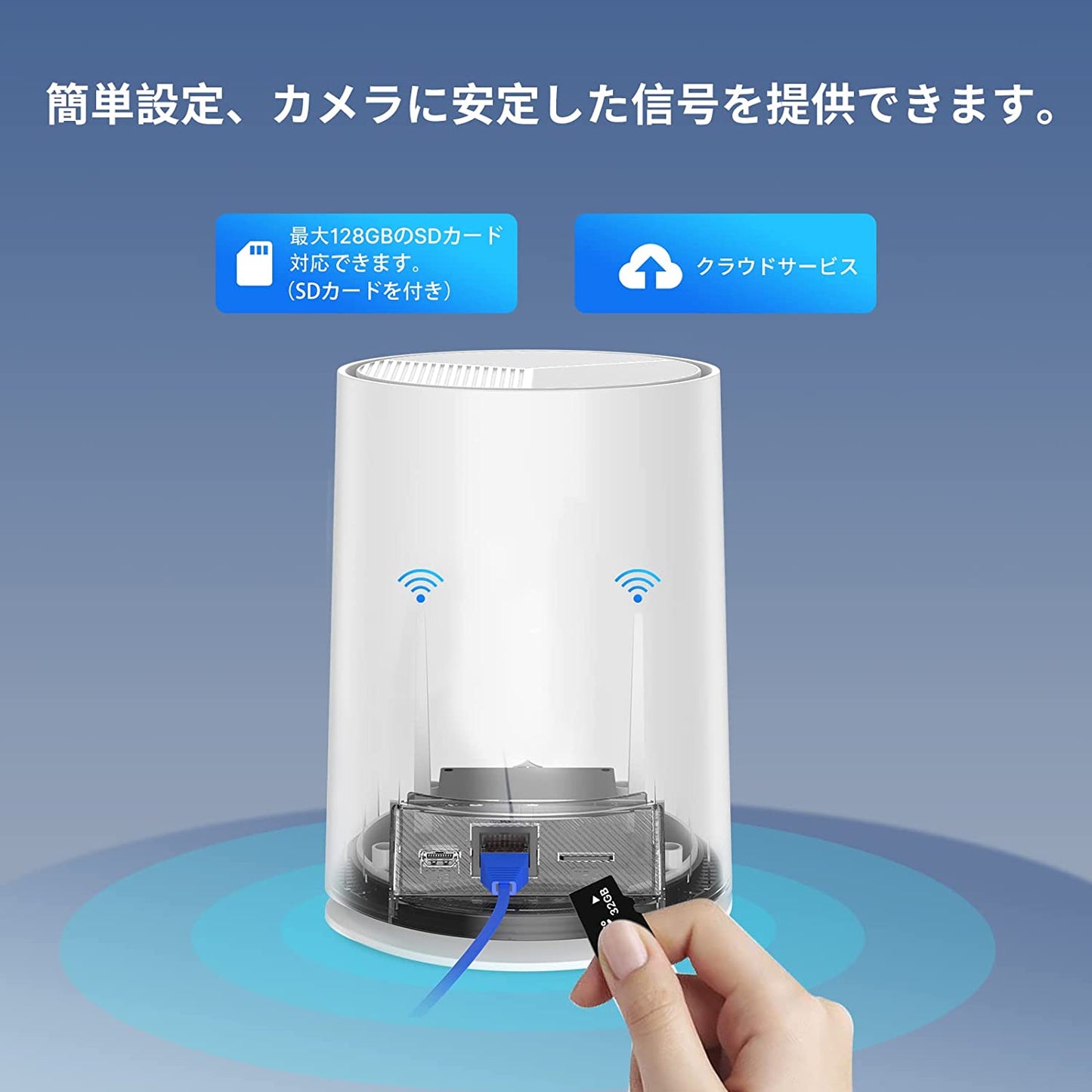 【400万画素電池式カメラ&完全無線】防犯カメラ Hiseeu ソーラーカメラセット 屋外/屋内対応 双方向音声 5200mAhバッテリ内蔵 PIR モーション検出 ナイト ビジョン、USB充電/ソーラーパネル充電可能 省エネ ネットワークカメラ 2.4GWiFi対応 IP66、64G SD カード送付 スマホ通知 SDカード録画 (高容量バッテリー内蔵Wi-Fi防犯カメラ+ソーラーパネル+日本語説明書)