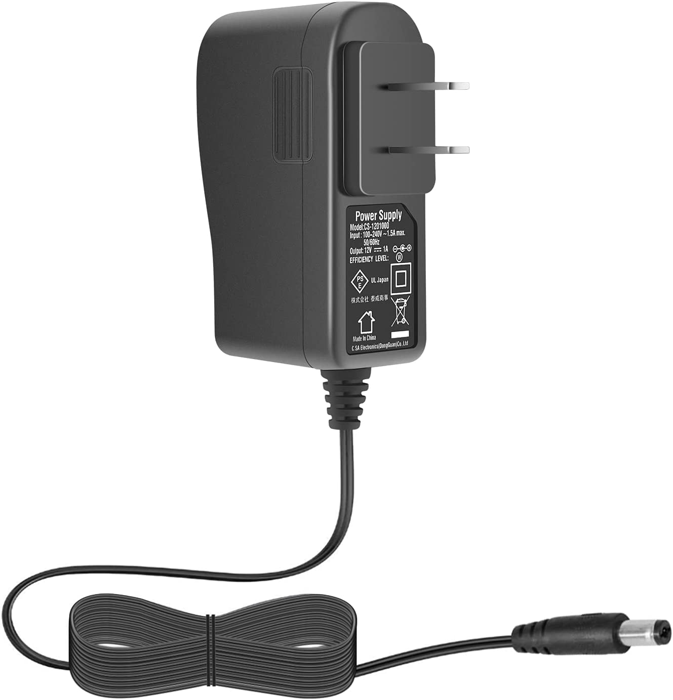 【Hiseeu】3メートルACアダプター 防犯カメラ用電源 PSE取得 12V1A 通用 スイッチング方式 稳定性電源 プラグ 外径5.5mm 内径2.1mm 3mケープル (12V1A)