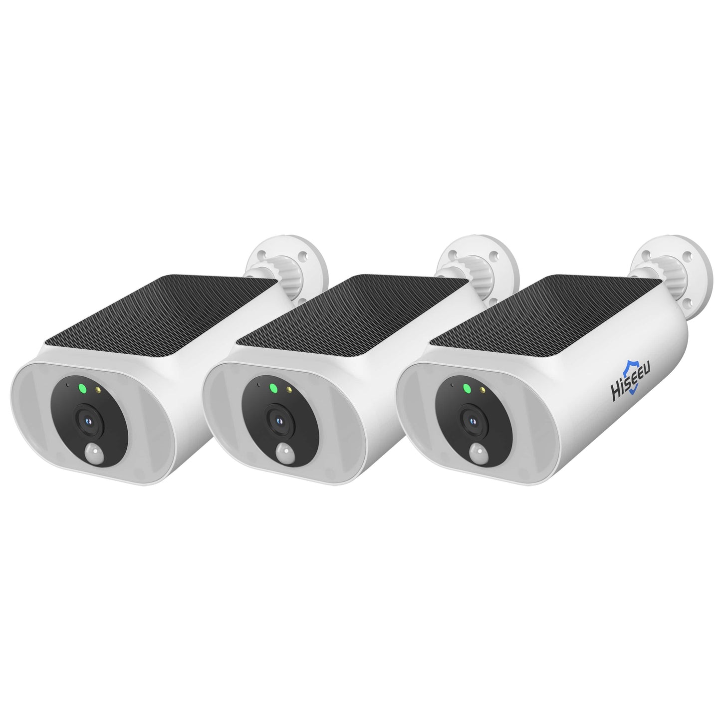 【 400万画素・一体型ソーラーパネル防犯カメラ】 Hiseeu 防犯カメラ 屋外 ソーラー 一体型 ワイヤレス 400万画素ワイヤレスカメラ 120°広角レンズ 配線不要 双方向音声 屋外/屋内対応 USB充電/ソーラーパネル充電可能（HiseeuのNVRシステムに増設可能）