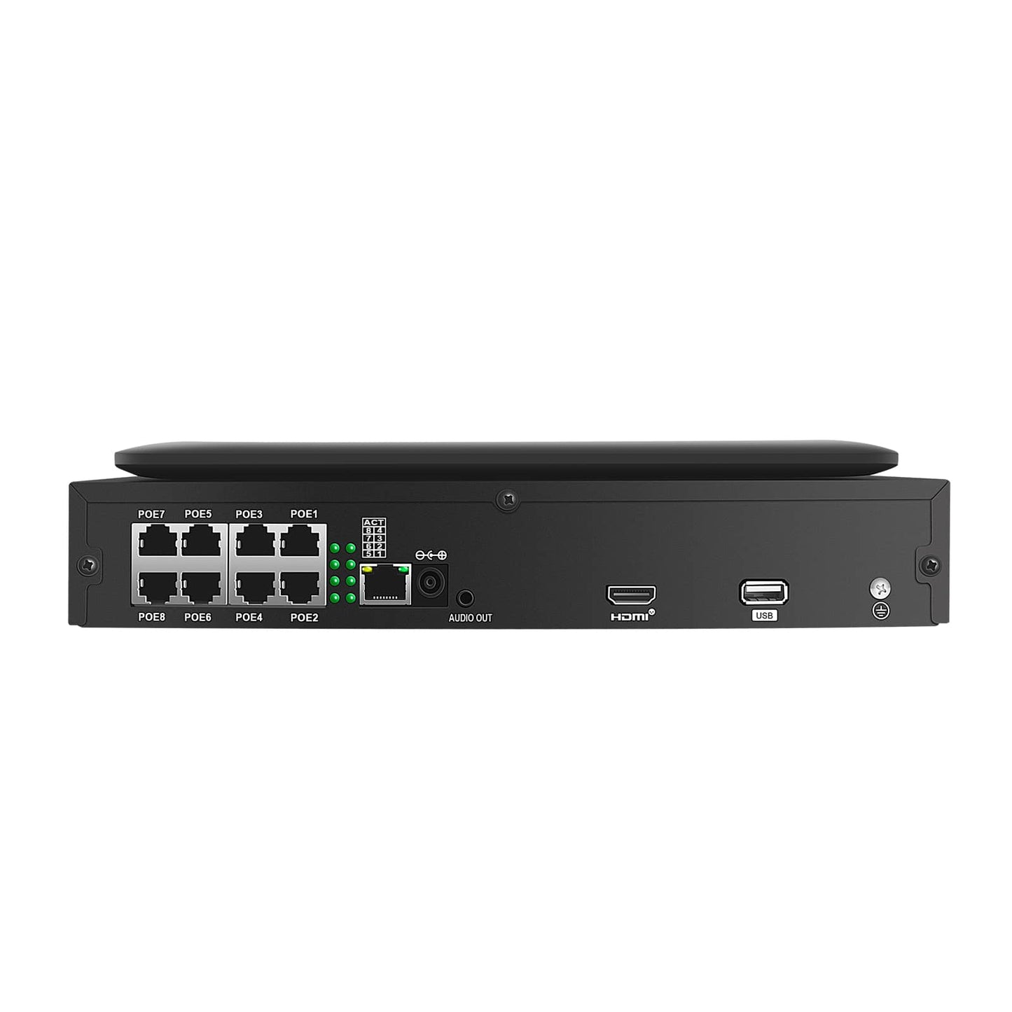 【POE録画機 】Hiseeu製NVR　 poe給電 屋外 有線 監視カメラ 10インチモニター付きNVR 双方向音声 屋内外対応 暗視撮影 動体検知 常時録画 スマホ/パソコン遠隔監視 アプリ通知 監視カメラ・Poe録画機 （電源あり）