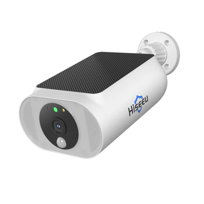 【 400万画素・一体型ソーラーパネル防犯カメラ】 Hiseeu 防犯カメラ 屋外 ソーラー 一体型 ワイヤレス 400万画素ワイヤレスカメラ 120°広角レンズ 配線不要 双方向音声 屋外/屋内対応 USB充電/ソーラーパネル充電可能（HiseeuのNVRシステムに増設可能）