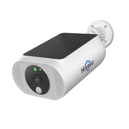 【 400万画素・一体型ソーラーパネル防犯カメラ】 Hiseeu 防犯カメラ 屋外 ソーラー 一体型 ワイヤレス 400万画素ワイヤレスカメラ 120°広角レンズ 配線不要 双方向音声 屋外/屋内対応 USB充電/ソーラーパネル充電可能（HiseeuのNVRシステムに増設可能）