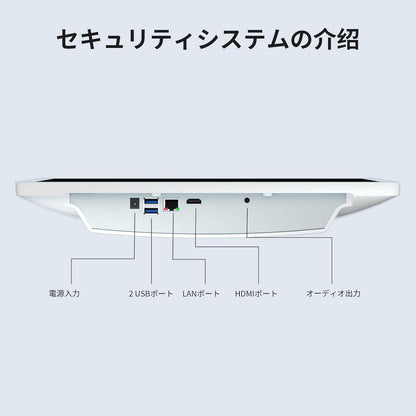 15 インチ LCD NVR 10 チャンネル 1944P/500万画素モーション検出ゾーン 内蔵スピーカー 24/7録画 電源ケーブルとHDDは含まれません Hiseeu ワイヤレスカメラ対応