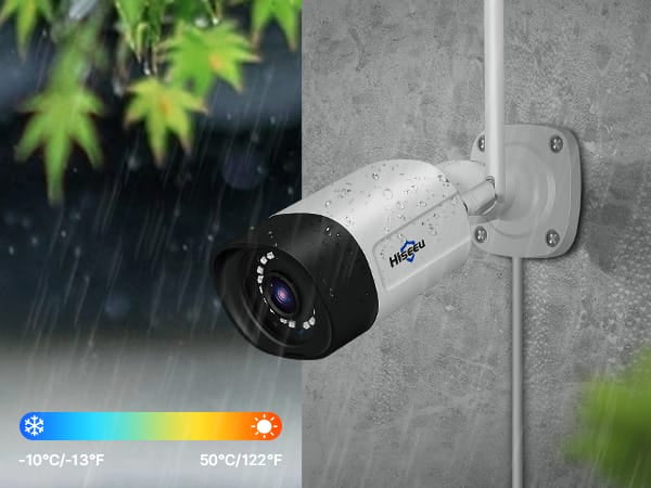 wifi増強版 500画素 防犯カメラ ネットワークカメラ　IP66級防水防塵/双方向音声/遠隔監視　 屋外 屋内無線接続カメラ（Hiseeu製NVRに追加することができます）