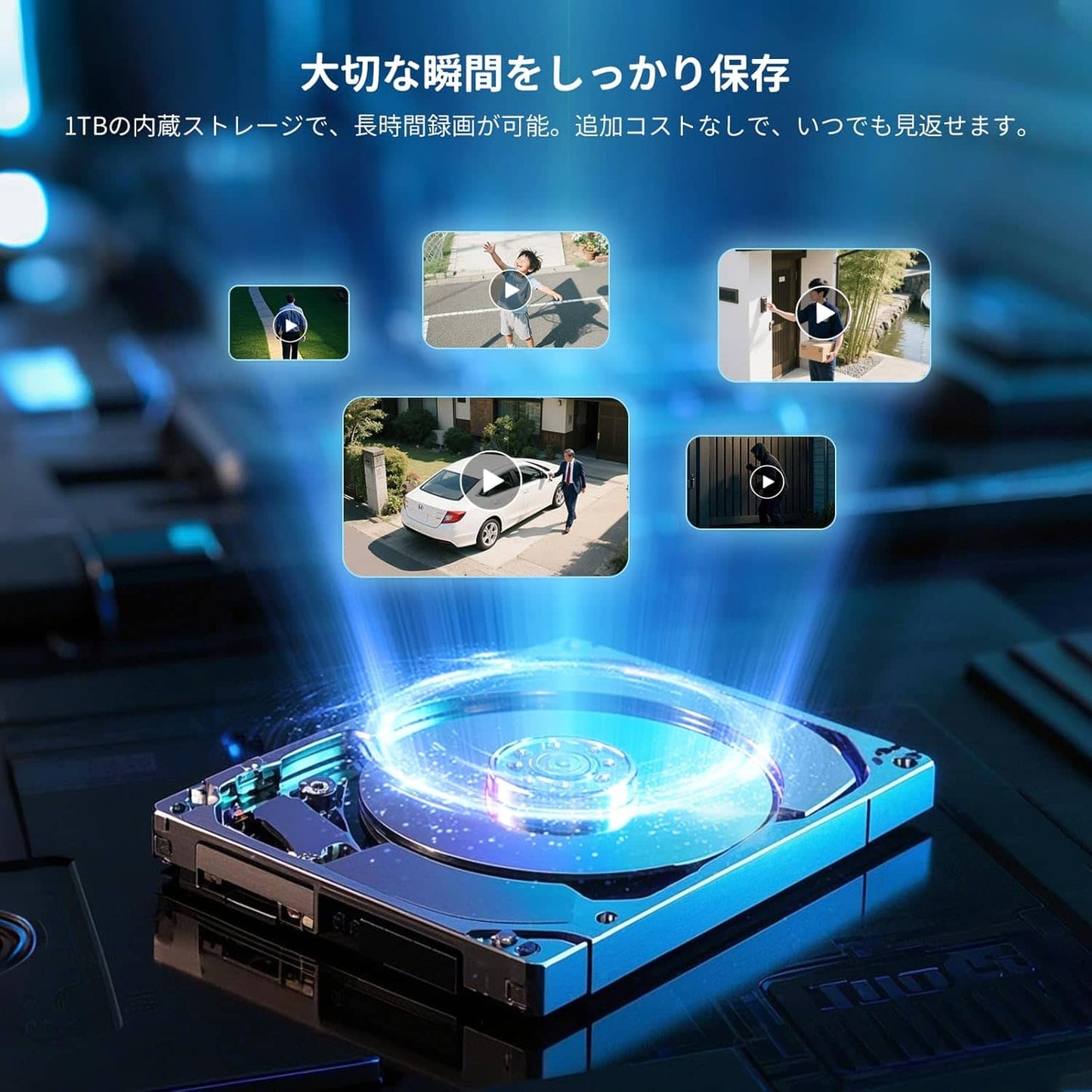 【800万画素・タッチスクリーン版 】防犯対策助成金あり 防犯カメラ ワイヤレスHiseeu 10.1インチLCD液晶モニタ一体型NVR 4K 800万画素ワイヤレスカメラ4台セット 10チャンネルまで増設可 遠隔監視 防水等級ip66 AI動体検知 屋内/屋外 セキュリティ (カメラ4台＋10インチ液晶一体型NVR 1TBHDD内蔵)