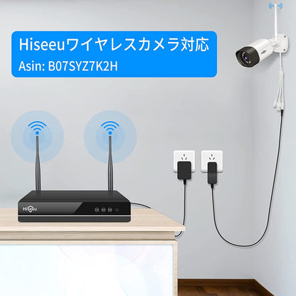 500万画素 ビデオ・レコーダー1944P/5MP動き検出エリア、24/7記録、ハードディスクを除く、Hiseeu無線カメラに対応